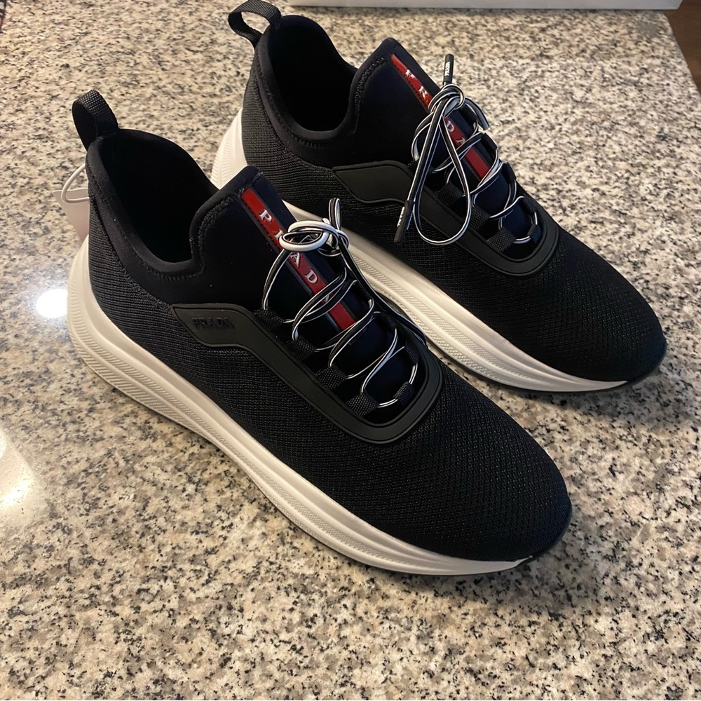 Prada Linea Rossa Neoprene and Rubber Sneakers